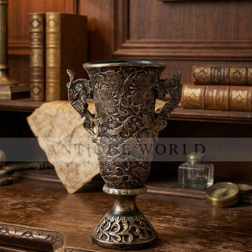 Antique Flora Engraved Vase