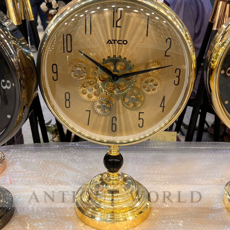 Genesis Table Clock with Visible Moving Gears