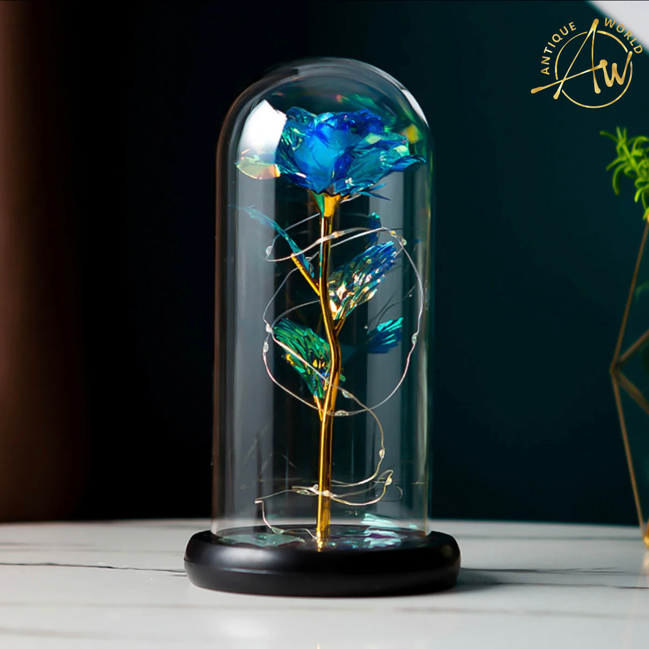 Artificial Fairy LED Dome Rose Decor