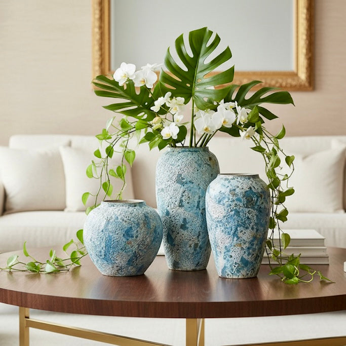 Minimalist Stoneware Decorative Vases ( Set of 3 )