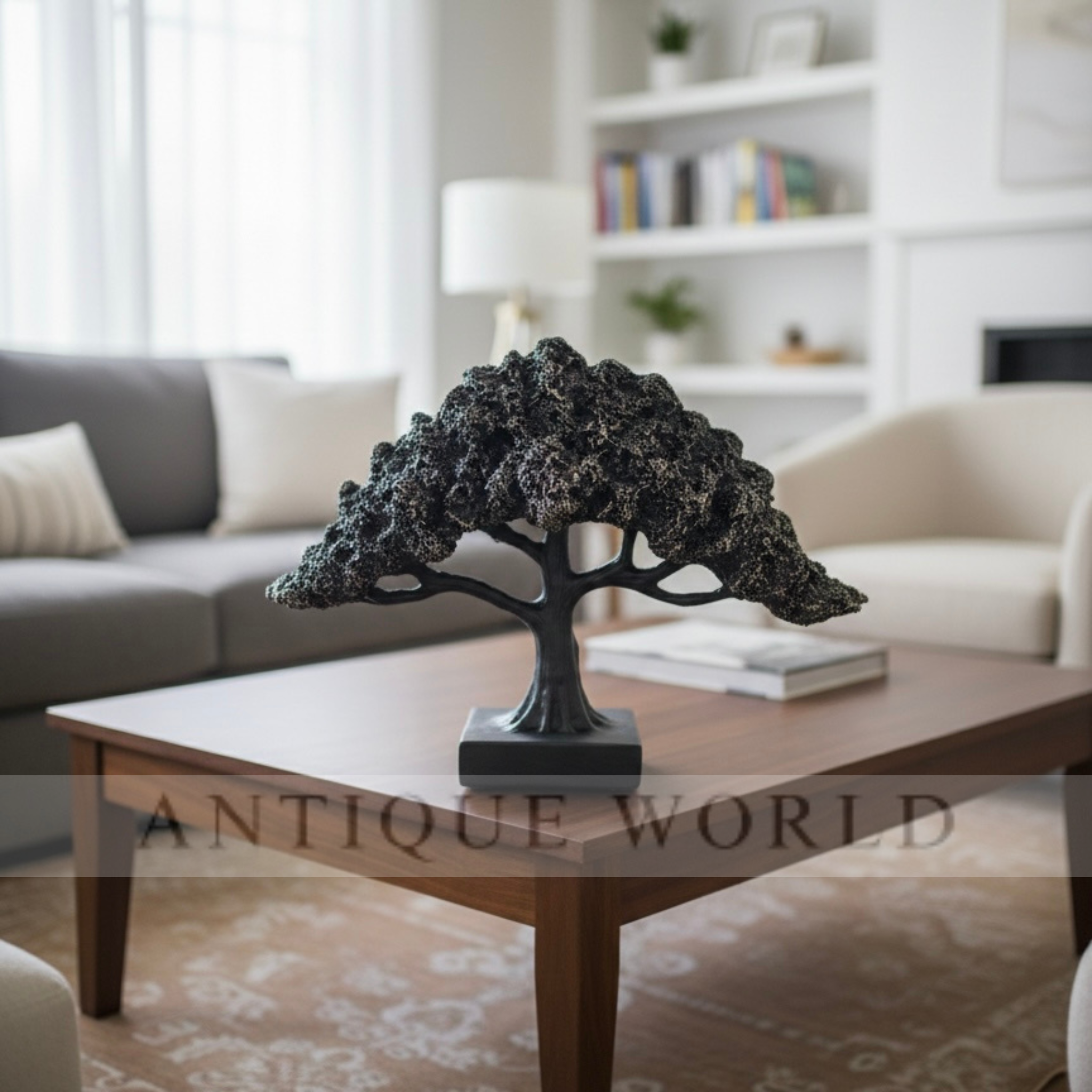Serene Bonsai Tree Table Sculpture