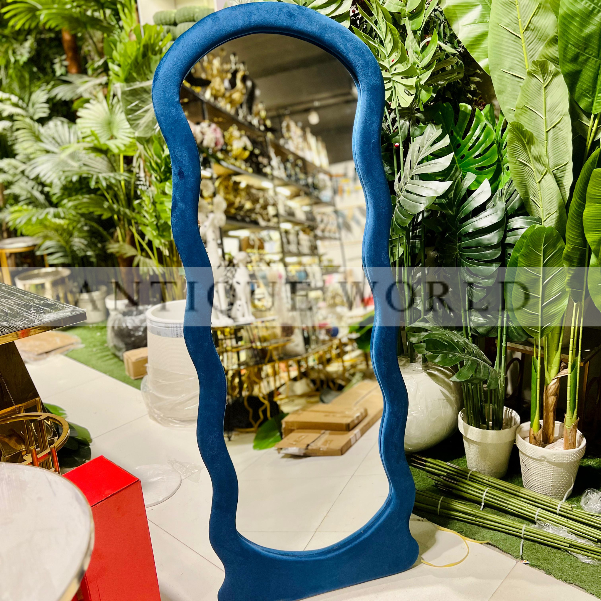 Blush Wave Floor Mirror