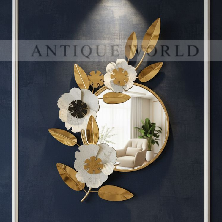 Golden Bloom Harmony Mirror