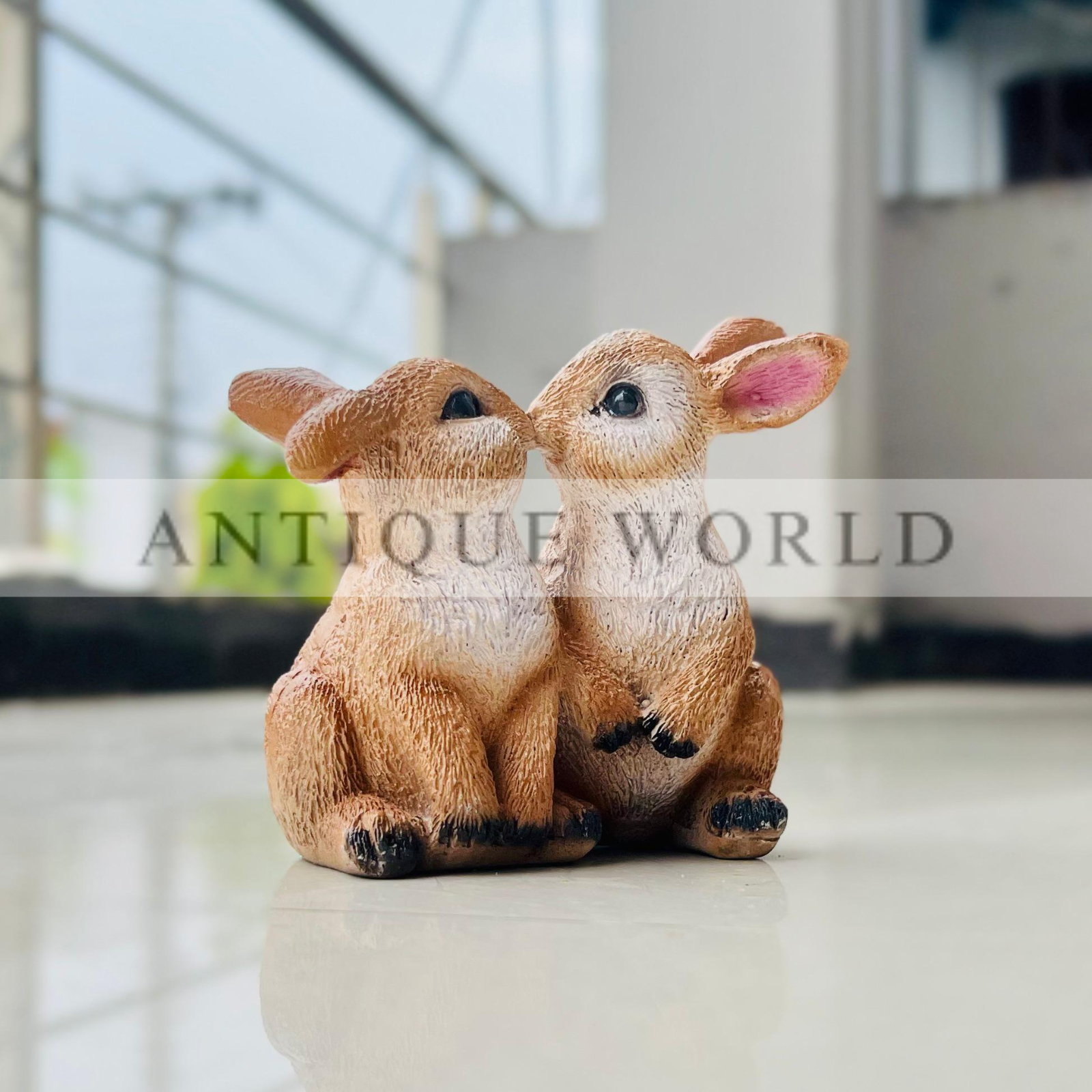 Loving Duo Bunny Figurine