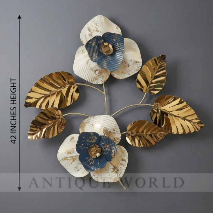 Golden Blossom Majesty Metal Wall Decor