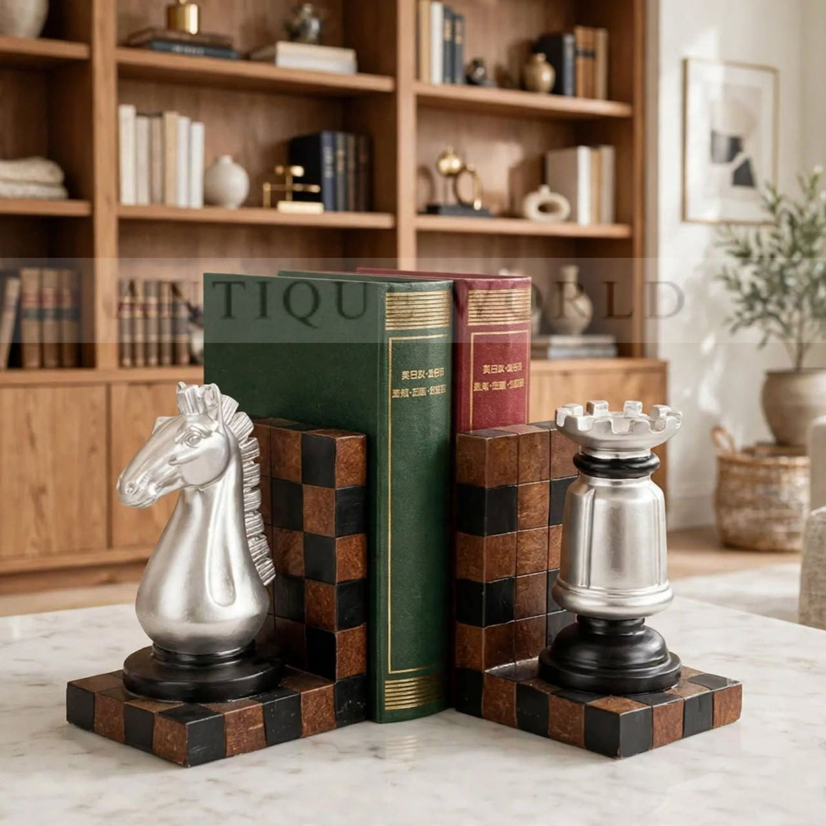 Creative Unique Chess Sculpture & Bookend