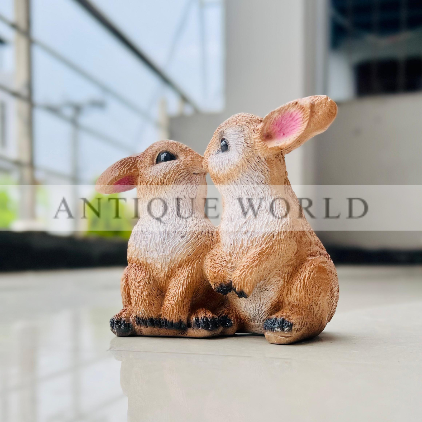 Loving Duo Bunny Figurine