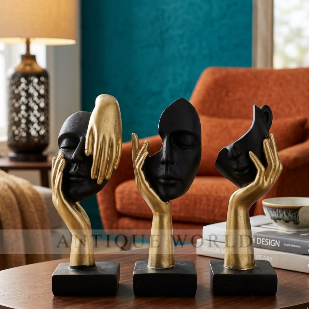 Golden Touch Trio Sculptures