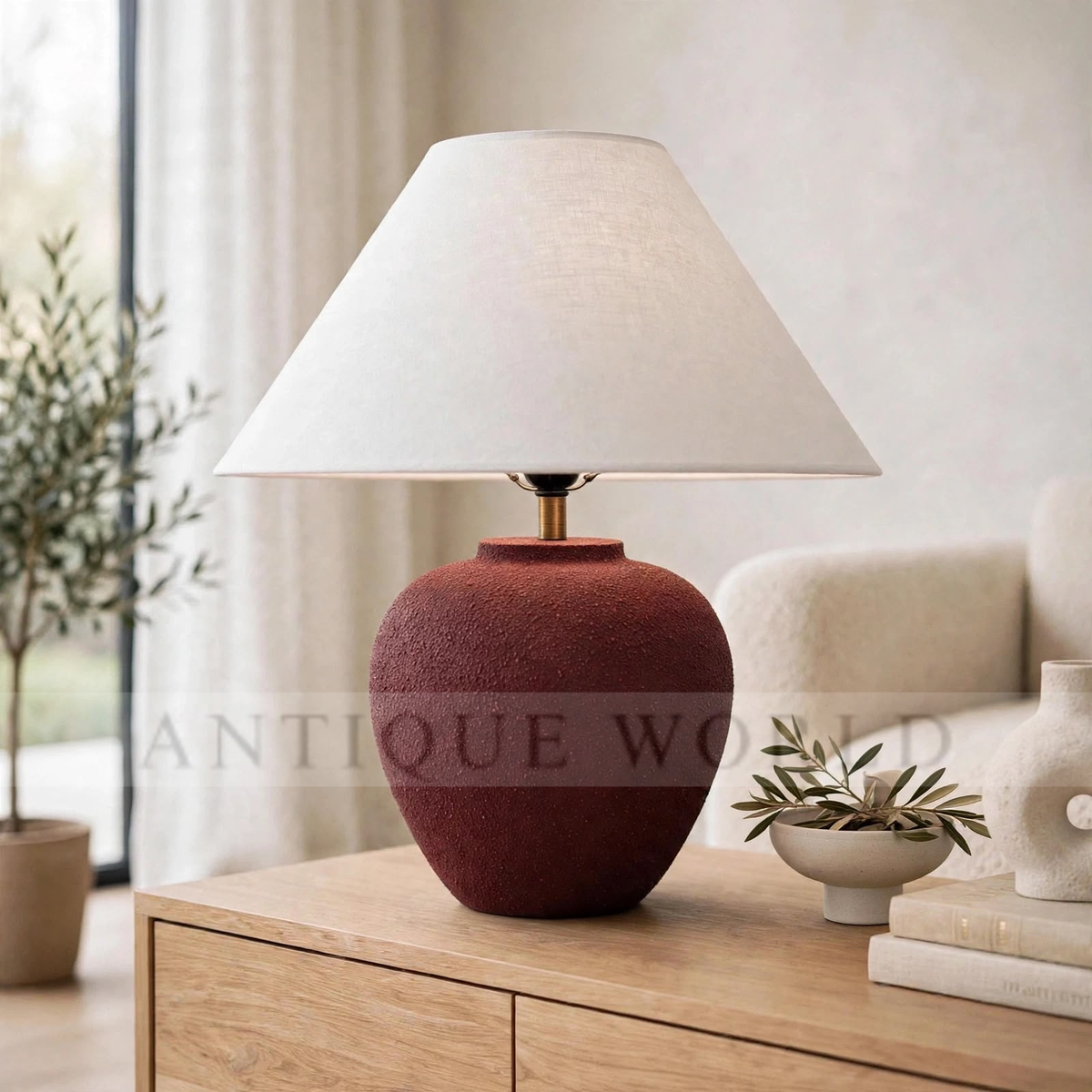 Rustic Gold Urn Table Lamp 1 pc
