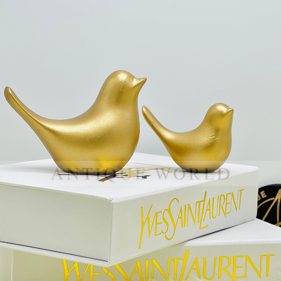 Minimalist Ceramic Bird Figurines (Set of 2 )