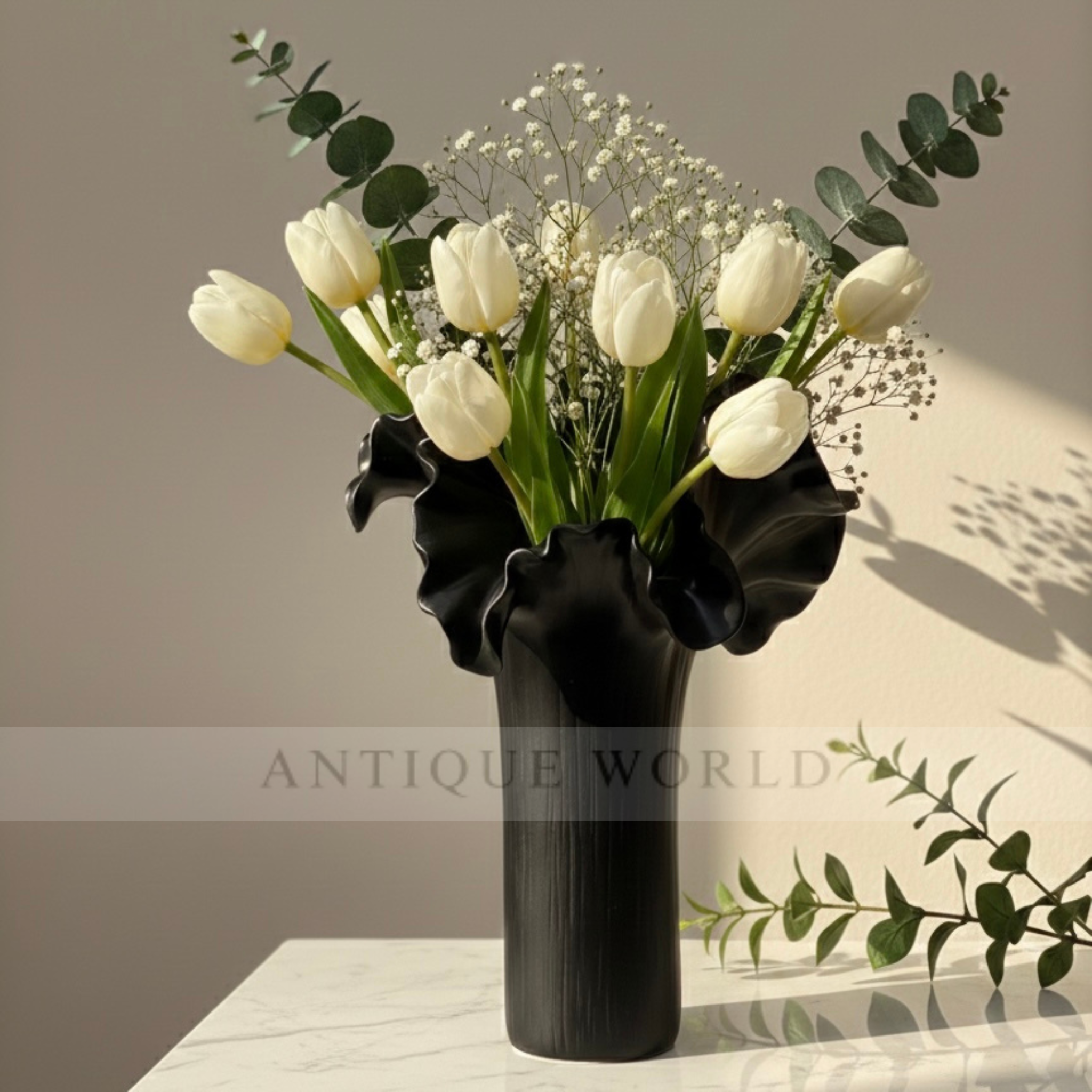 The Midnight Petal Vase