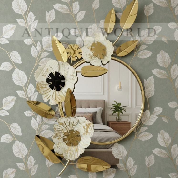 Golden Bloom Harmony Mirror