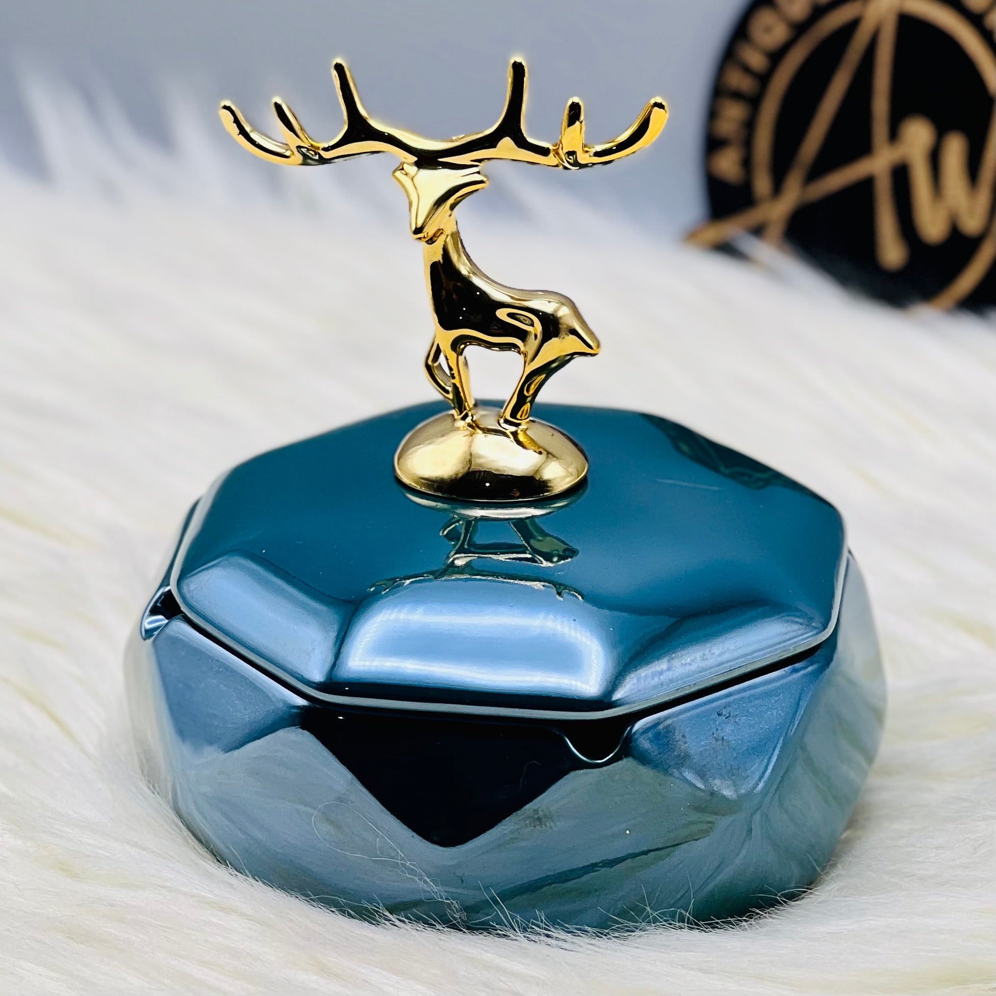 Deer Bedside Ceramic Ashtray