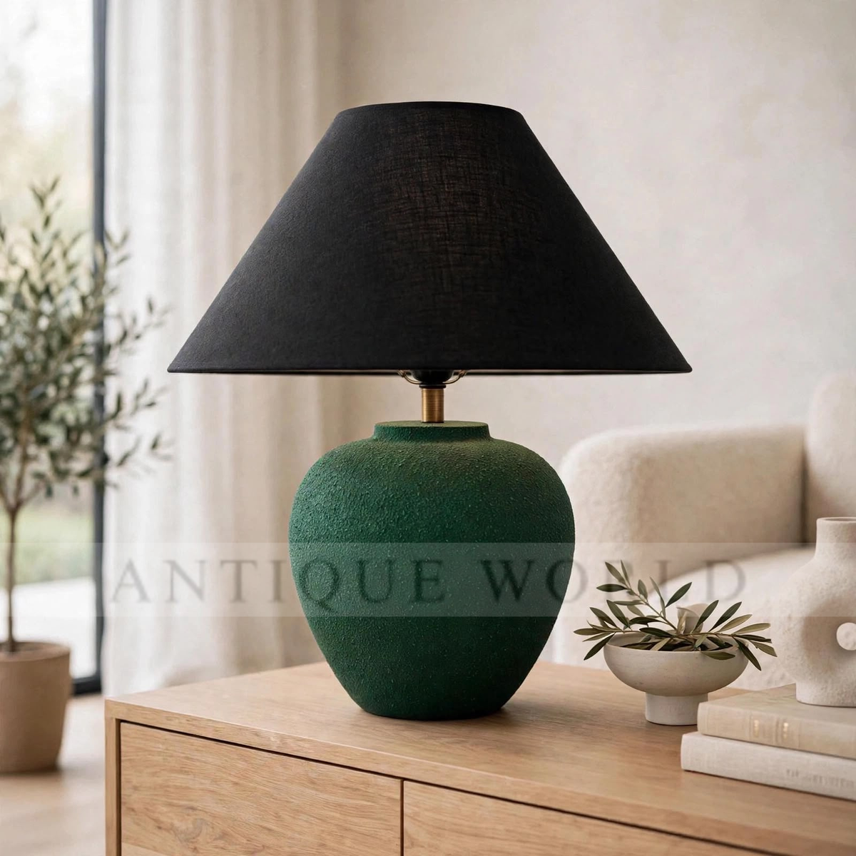 Rustic Gold Urn Table Lamp 1 pc