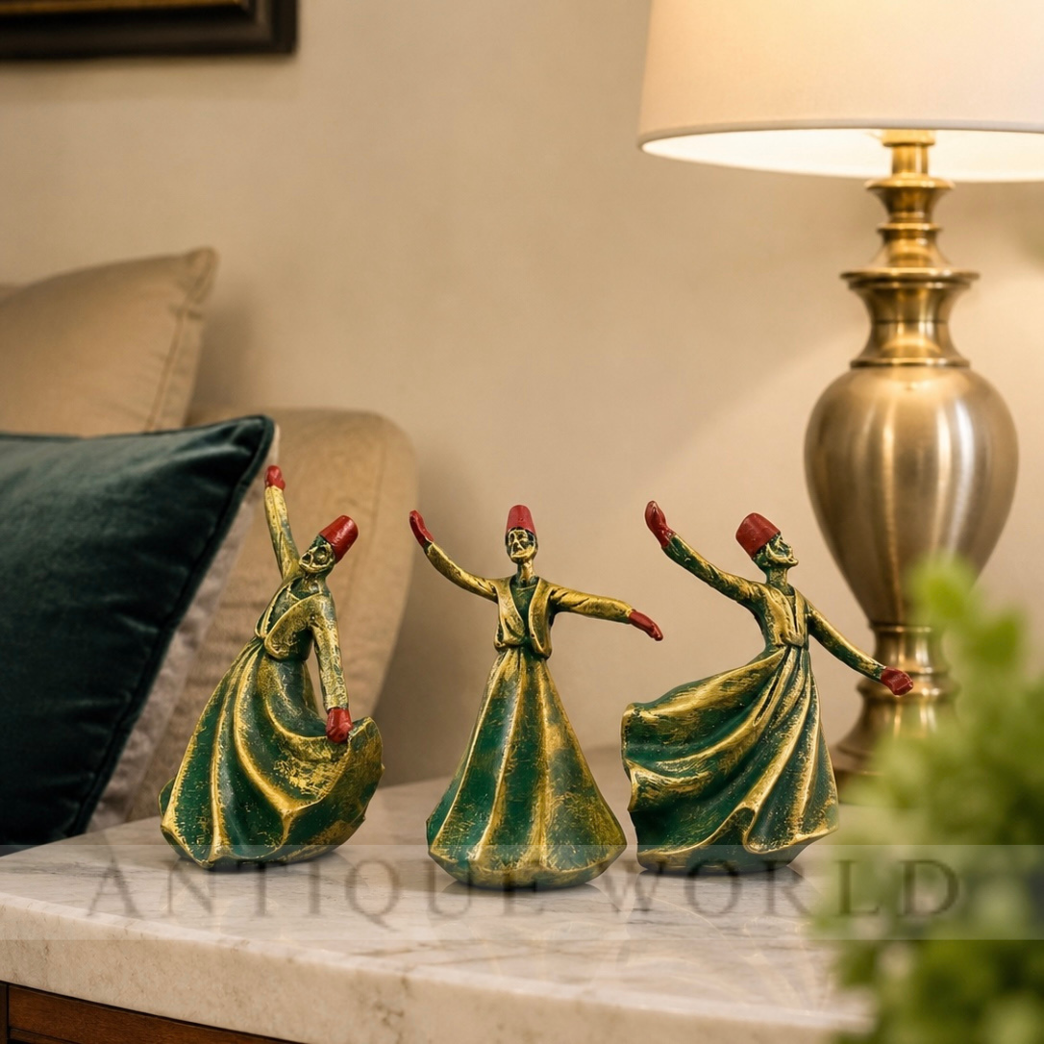 Classical Dervish Art Sculpture( Set of 3)