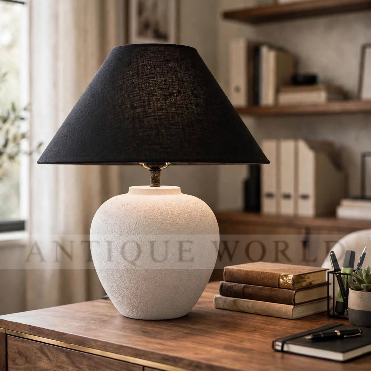 Rustic Gold Urn Table Lamp 1 pc