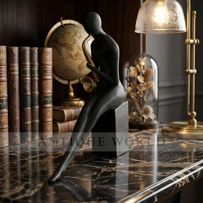 Modern Abstract Saxophone Player Resin Showpiece”