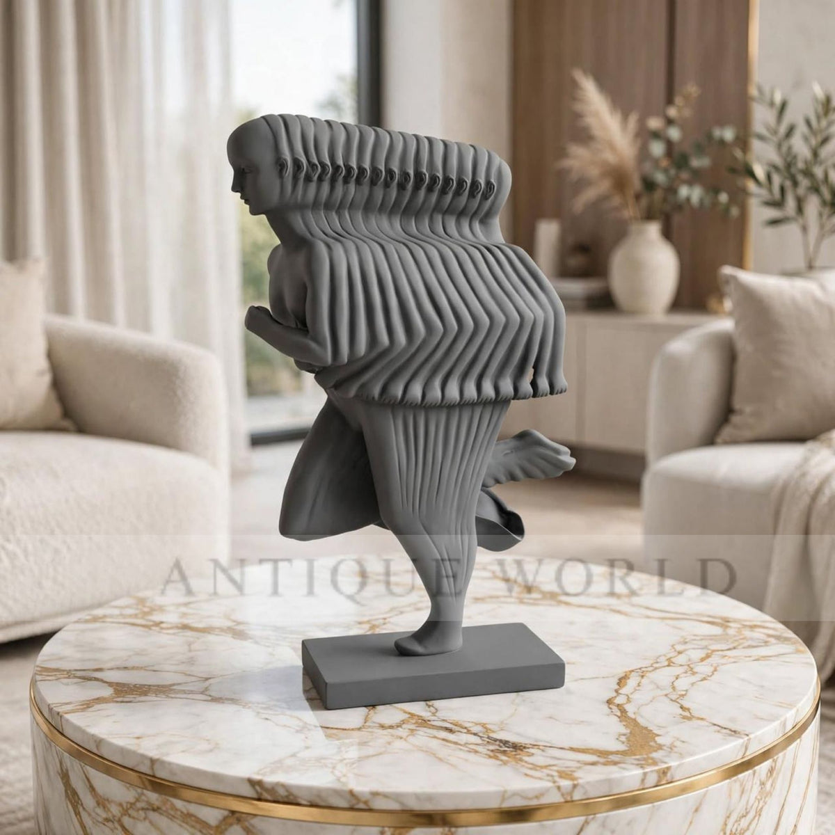 Luxury Abstract Rippling Human Sculpture