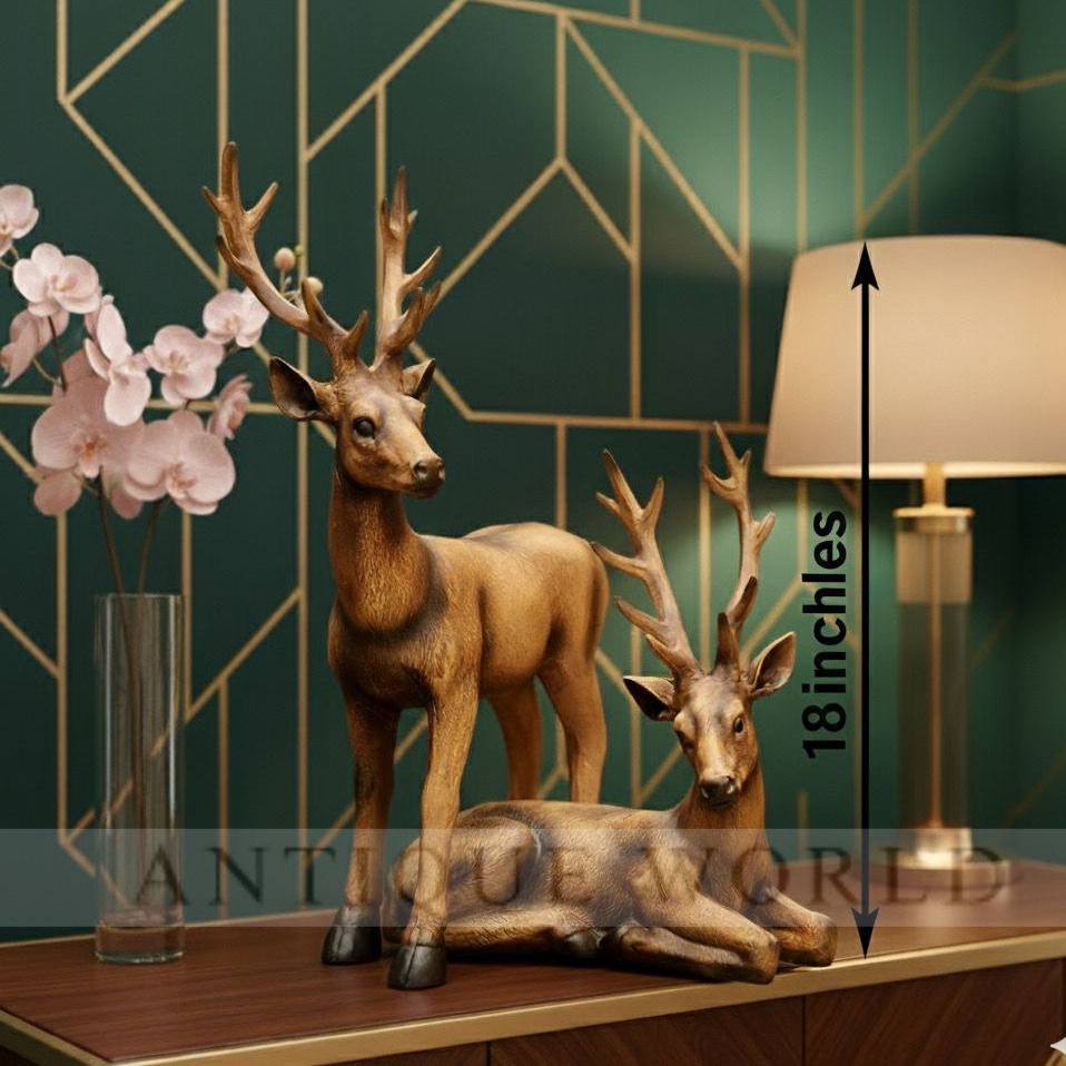 Deer Figurines Lawn Ornament ( Set of 2 )