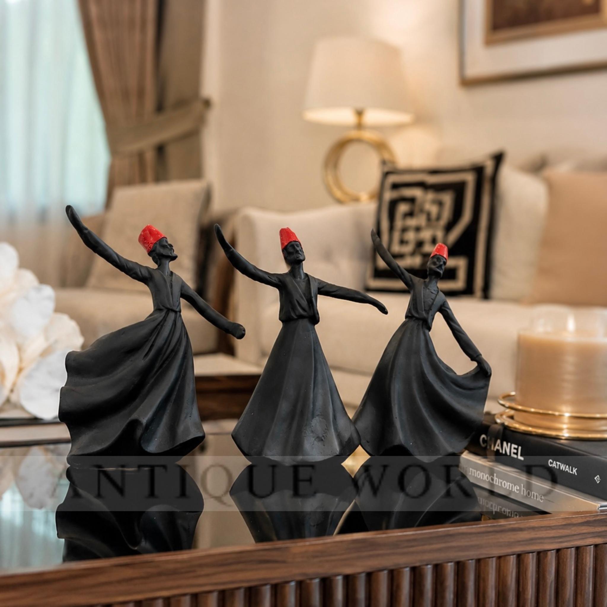 Classical Dervish Art Sculpture( Set of 3)