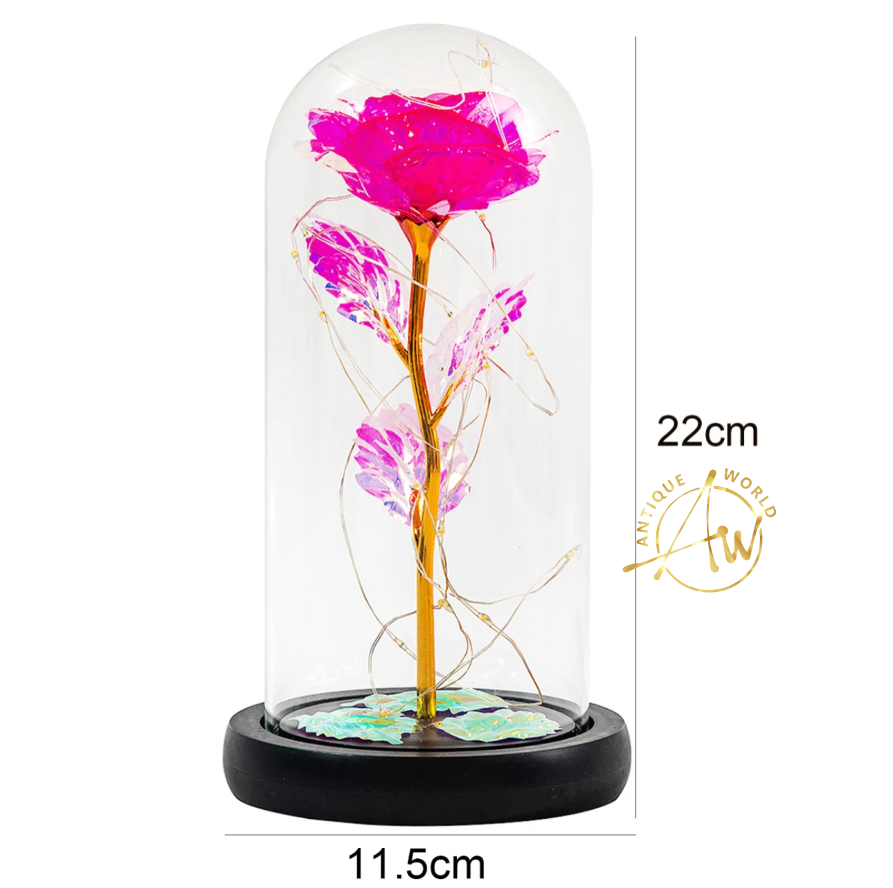 Artificial Fairy LED Dome Rose Decor