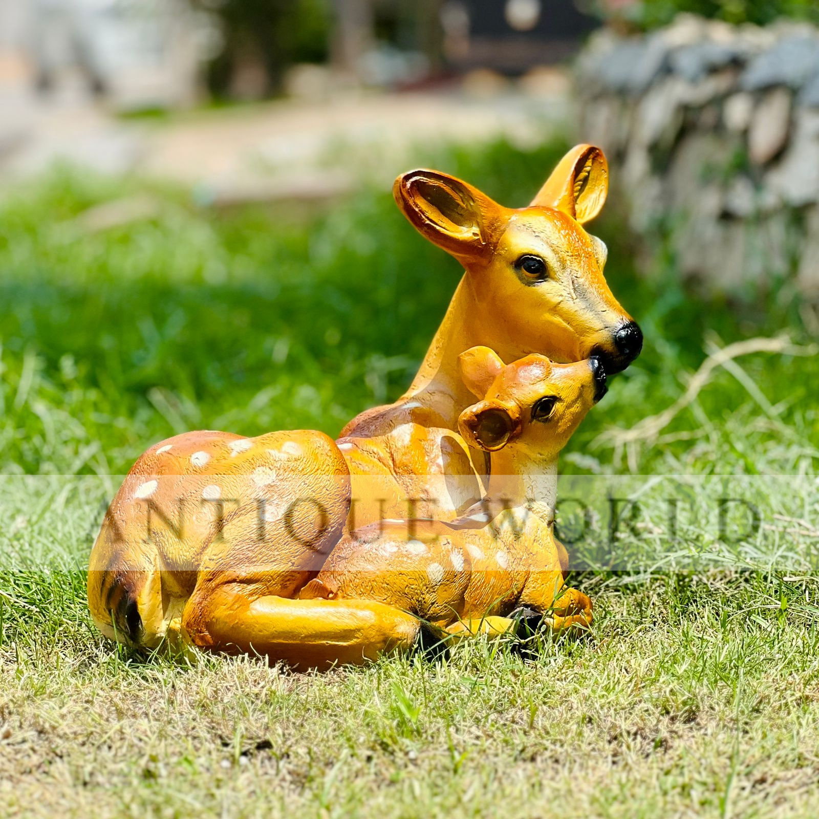 Deer & Fawn Love Due Sculpture