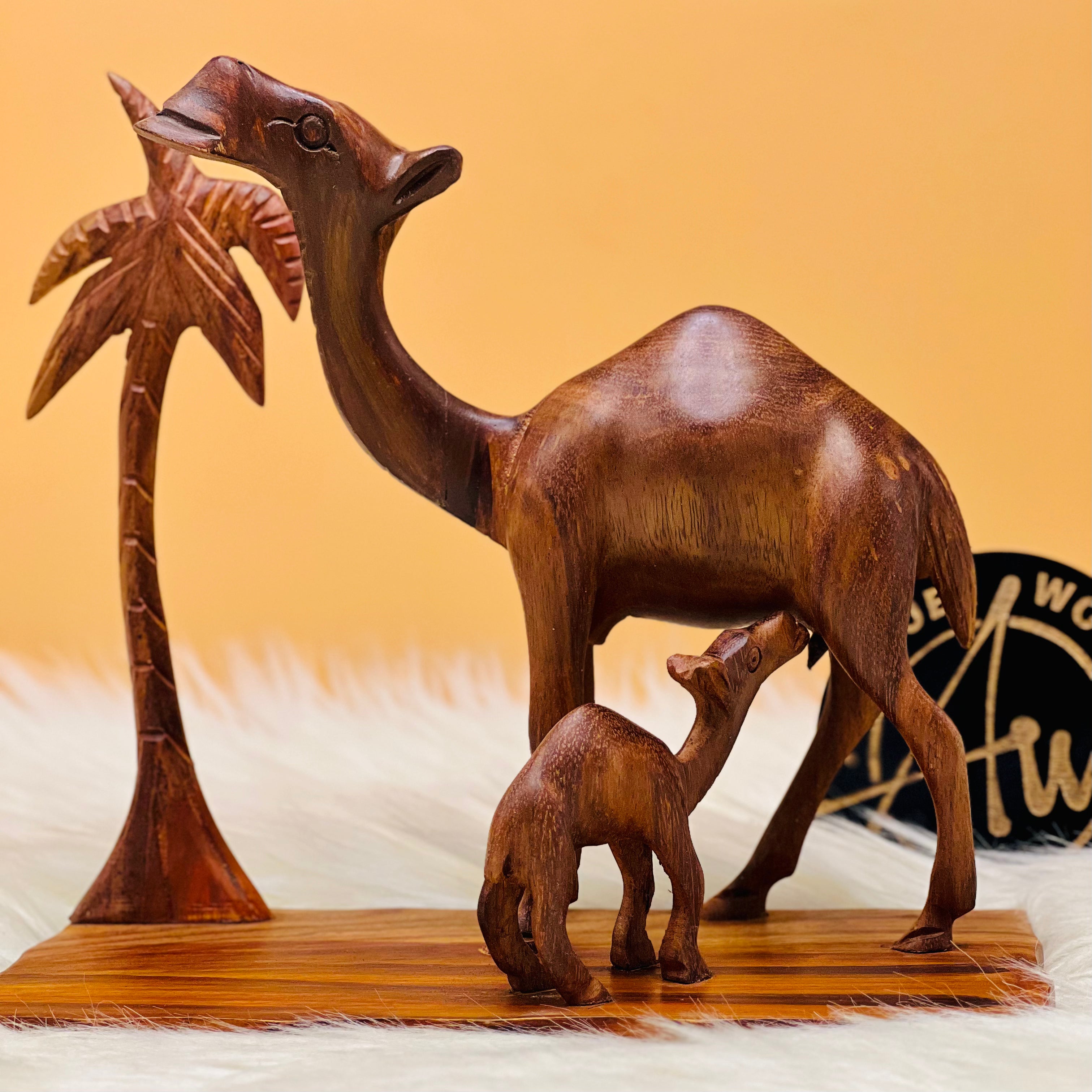 Wooden Camel Heritage Sculpture