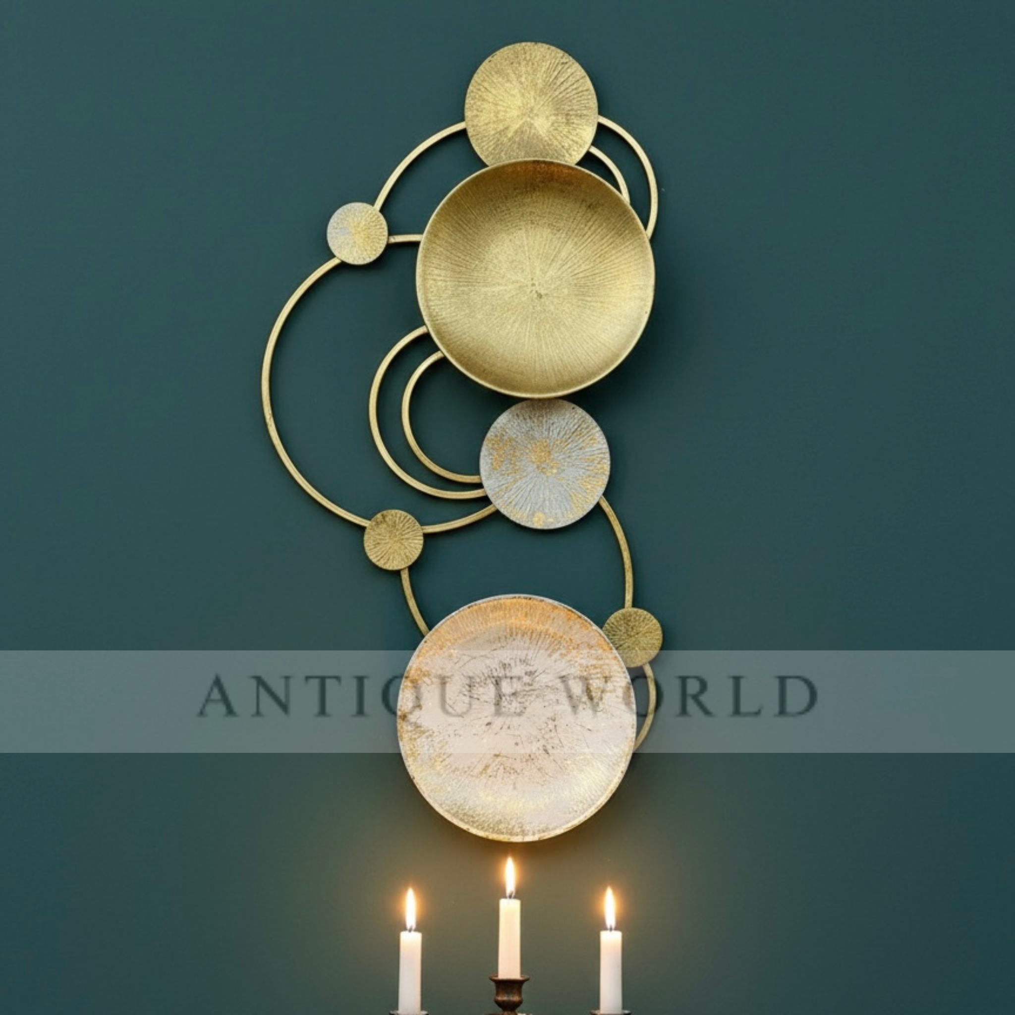 Lysandera Gold Abstract Metal Wall Art