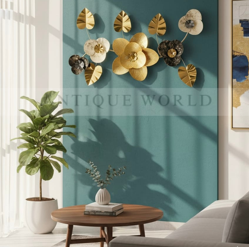 Luxurious Metal Flower Wall Decor