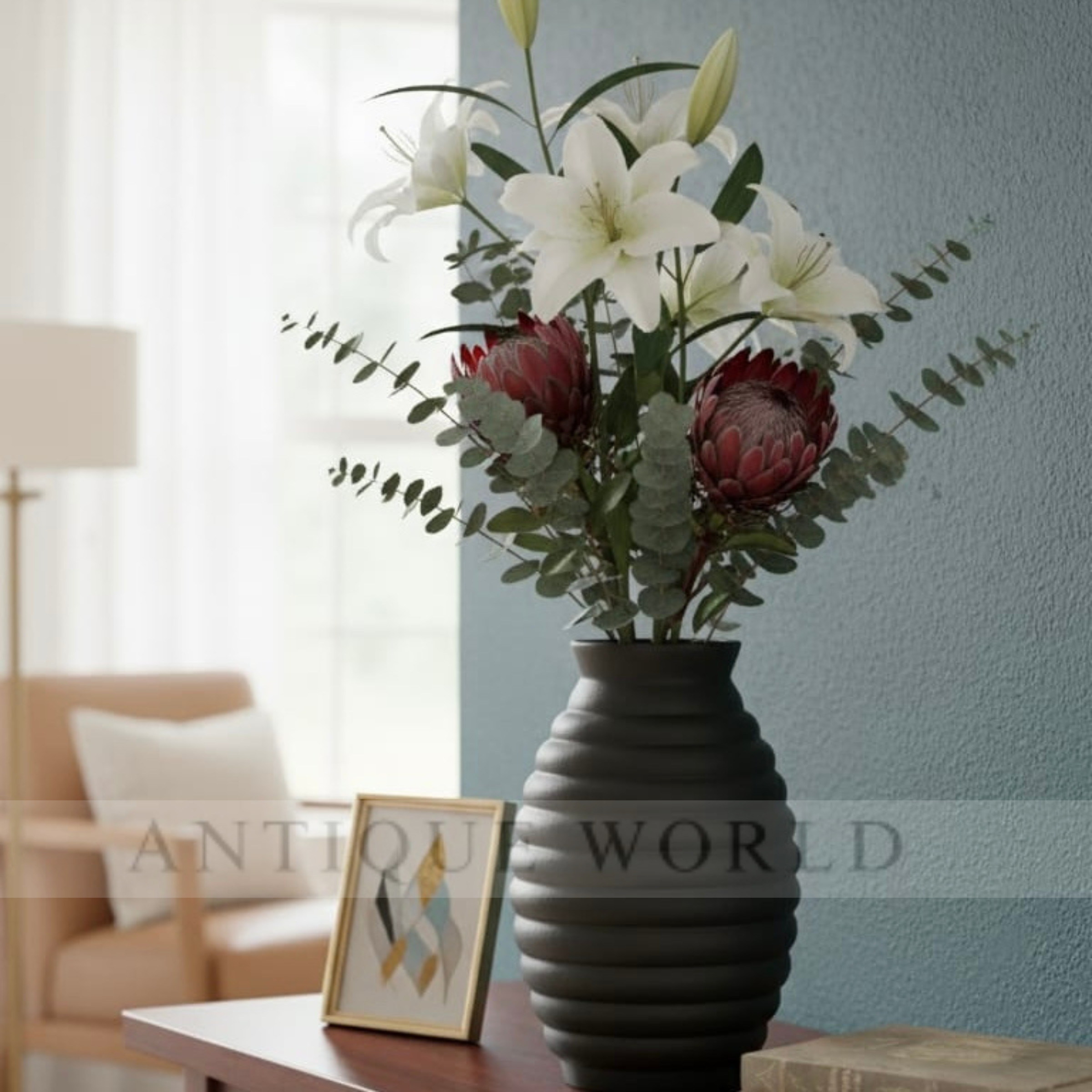 Obsidian Ripple Vase