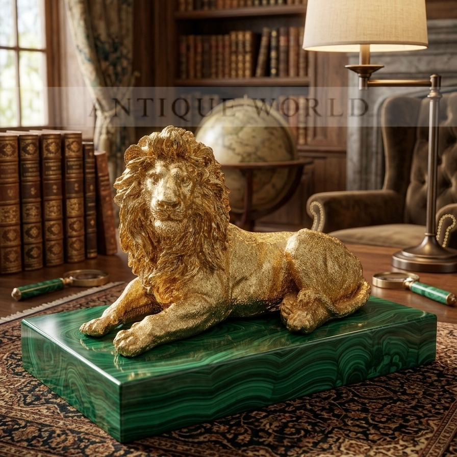 Imperial Gold Lion Figurine