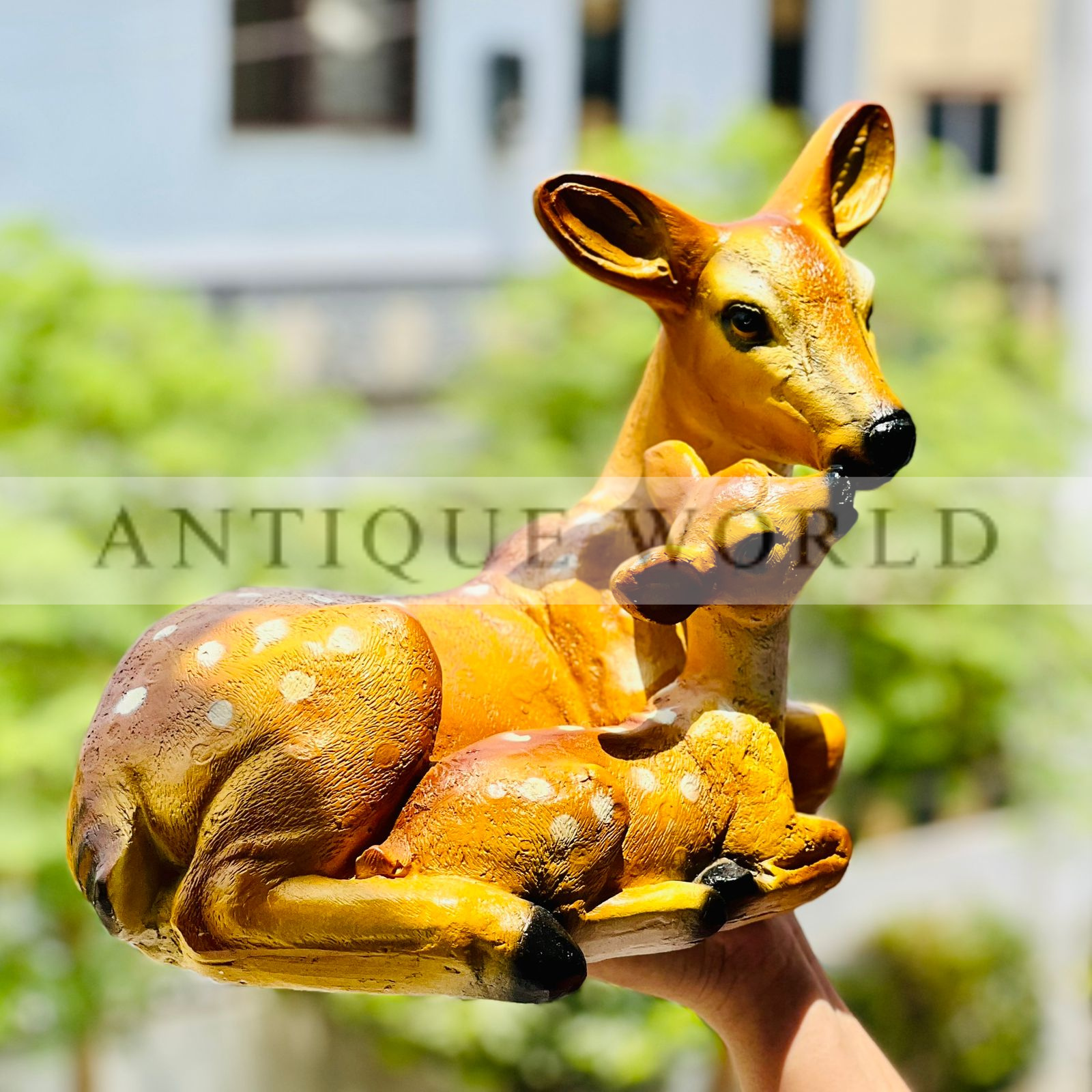 Deer & Fawn Love Due Sculpture