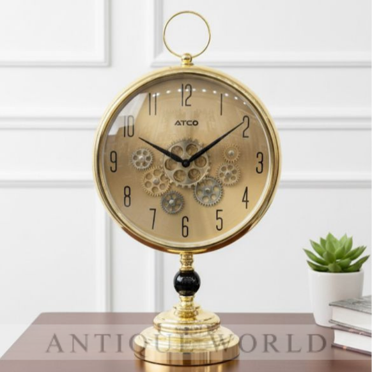Genesis Table Clock with Visible Moving Gears