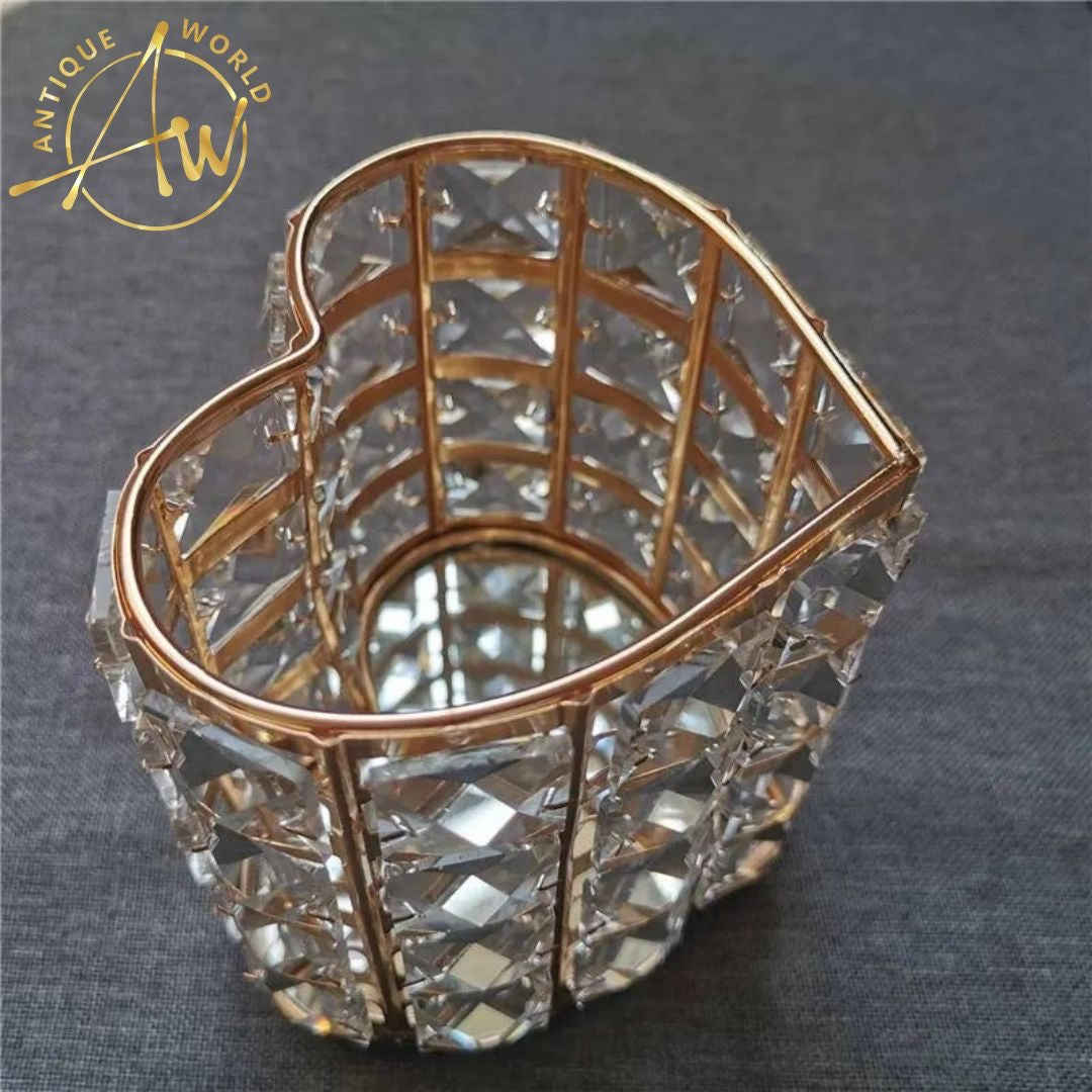 Crystal Heart Brush Holder (Nordic Style)