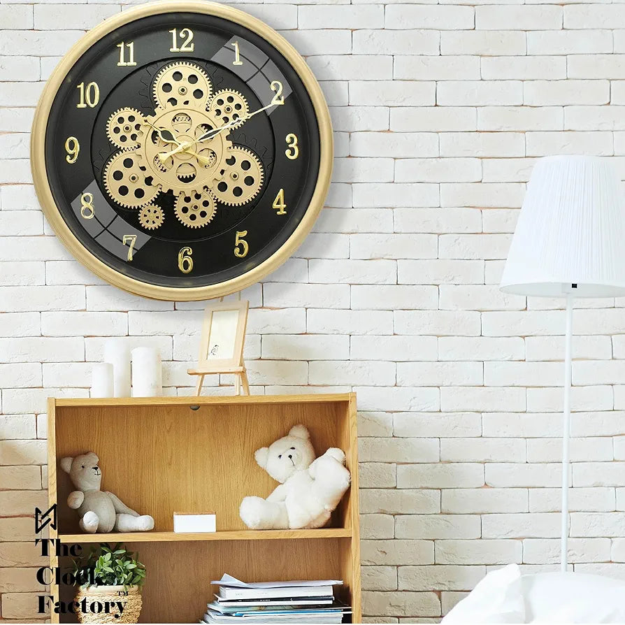 Moving Gears Wall Clock