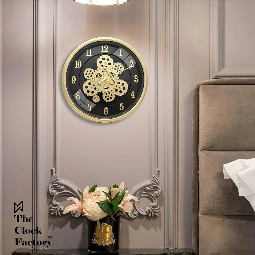 Moving Gears Wall Clock