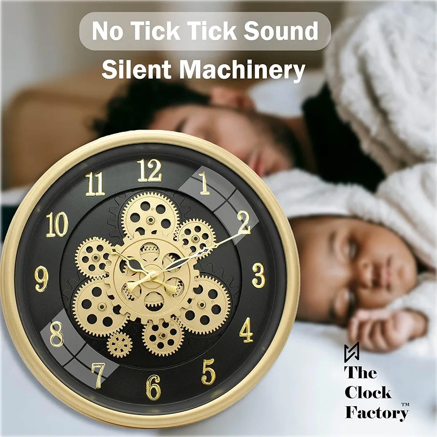 Moving Gears Wall Clock