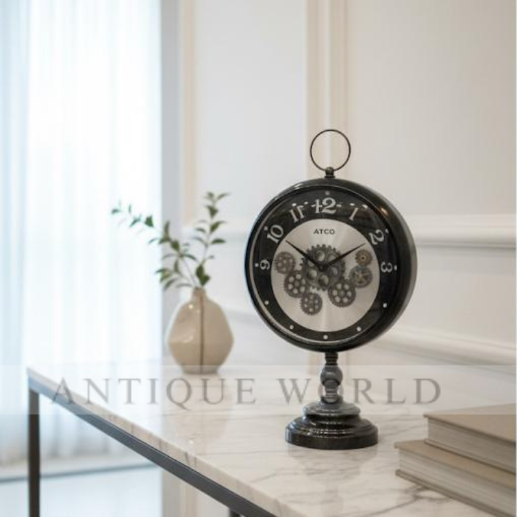 Genesis Table Clock with Visible Moving Gears