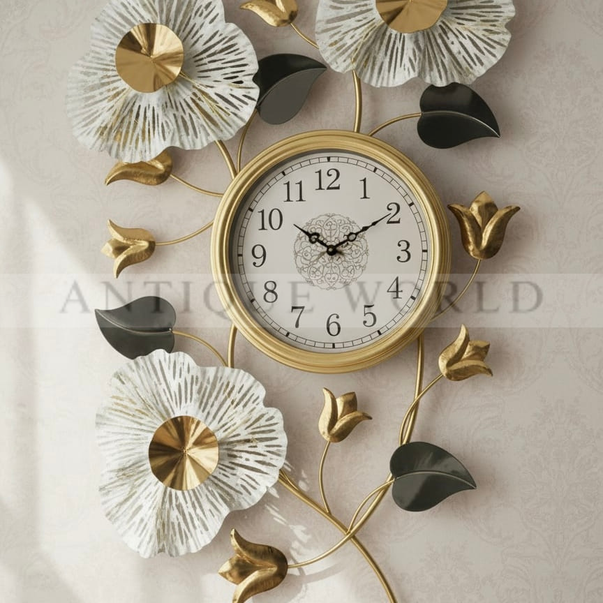 Vertical Metal Floral Wall