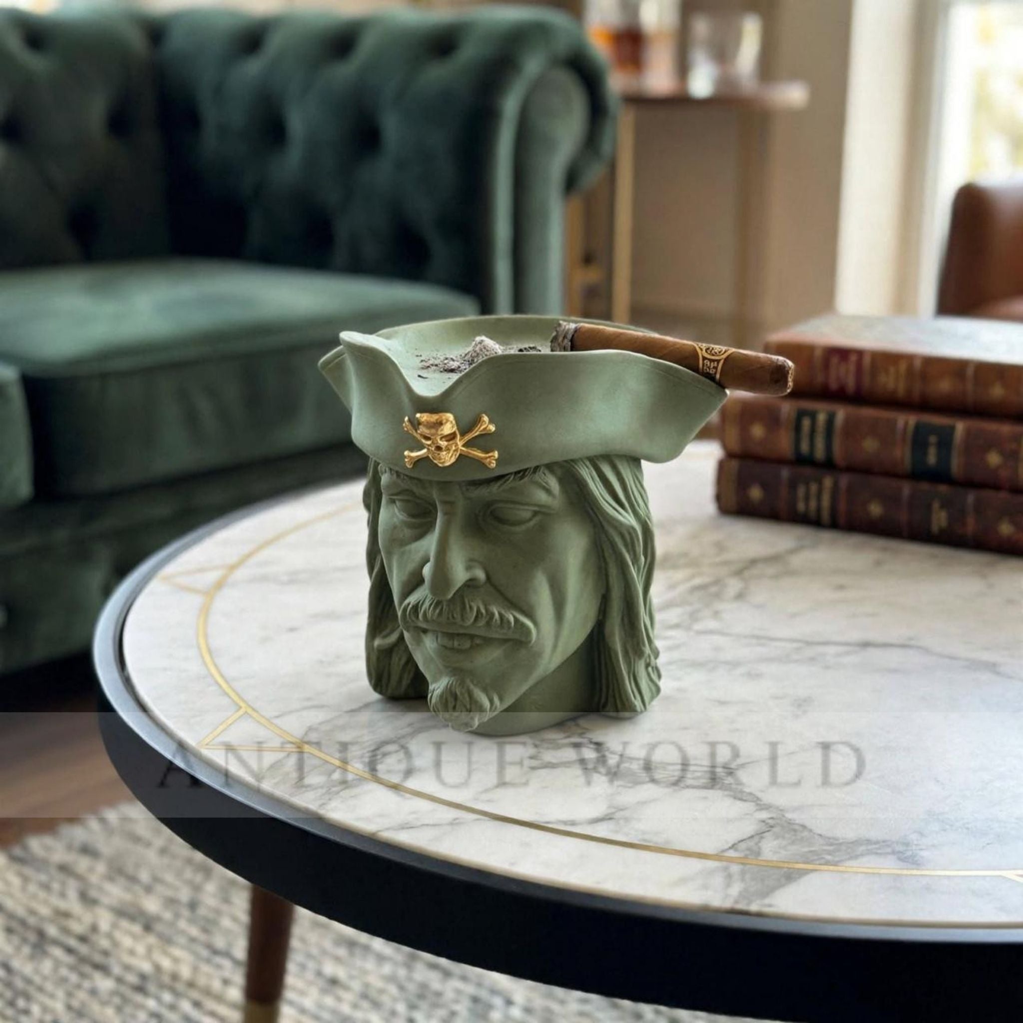 Luxury Antique Pirate Captain Ashtray