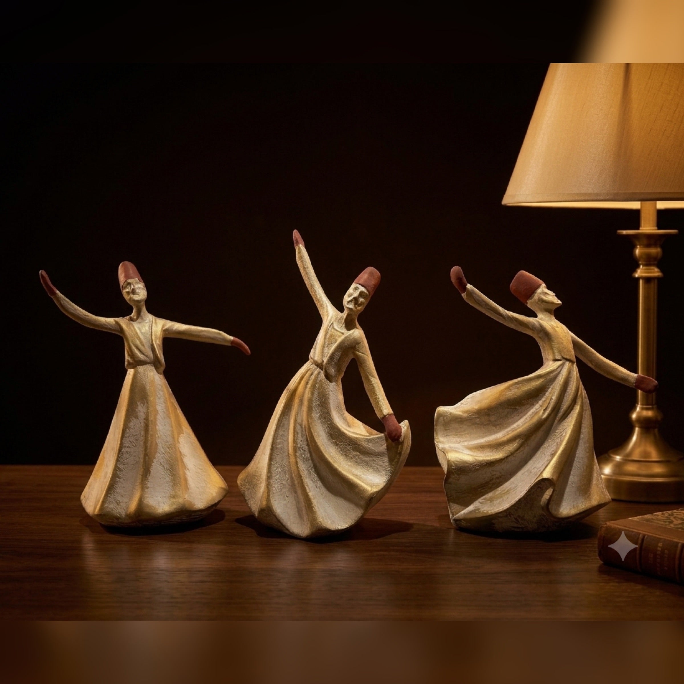Classical Dervish Art Sculpture( Set of 3)