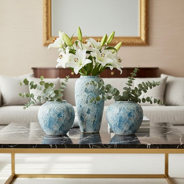 Minimalist Stoneware Decorative Vases ( Set of 3 )