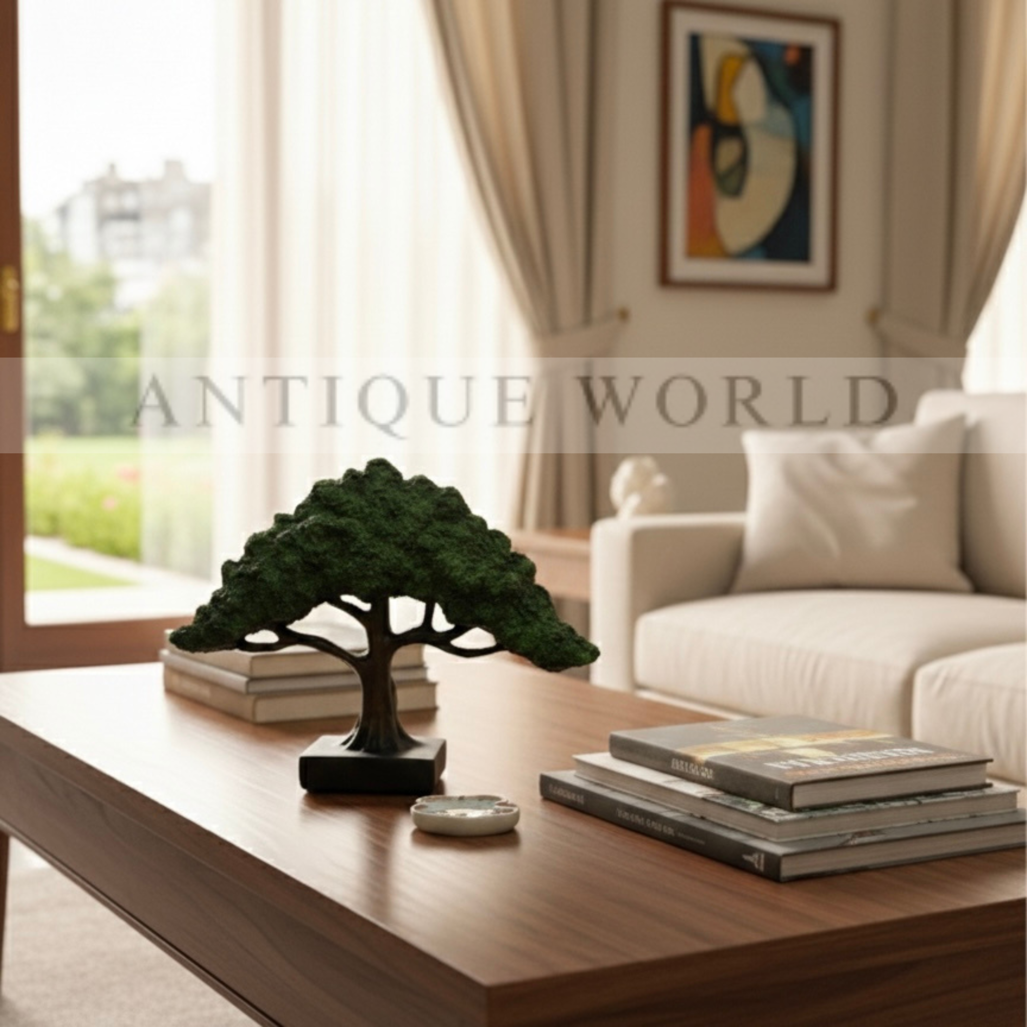 Serene Bonsai Tree Table Sculpture