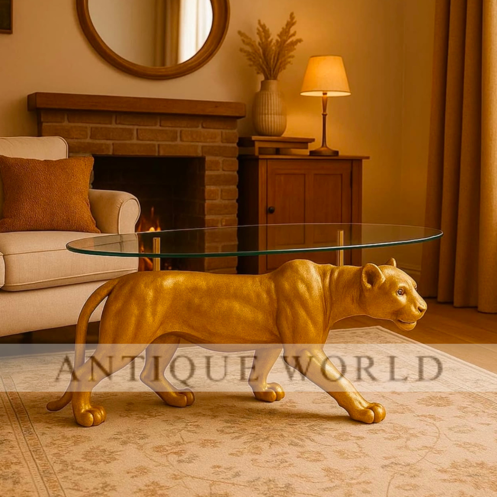 Panther Coffee Table Decor