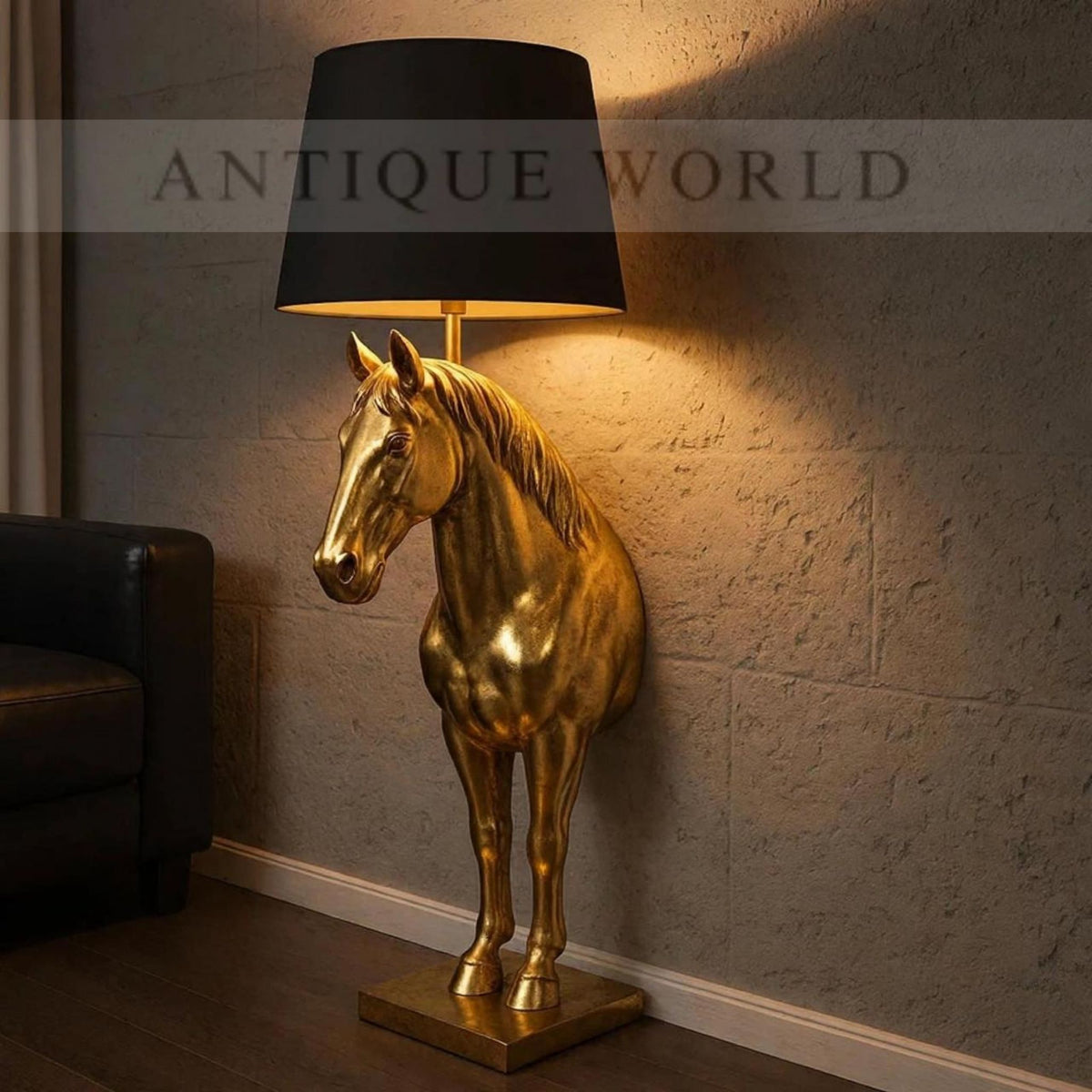 Luxury Horse Floor Lamp with Equestrian Sculptural