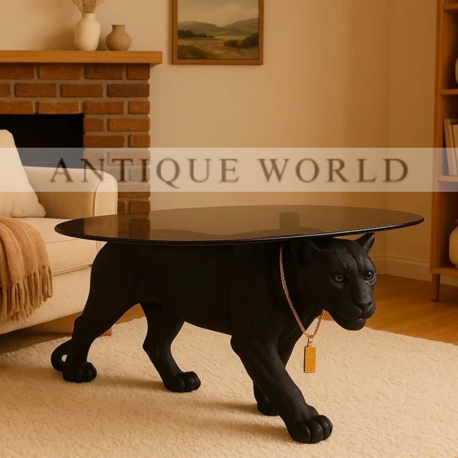 Panther Coffee Table Decor