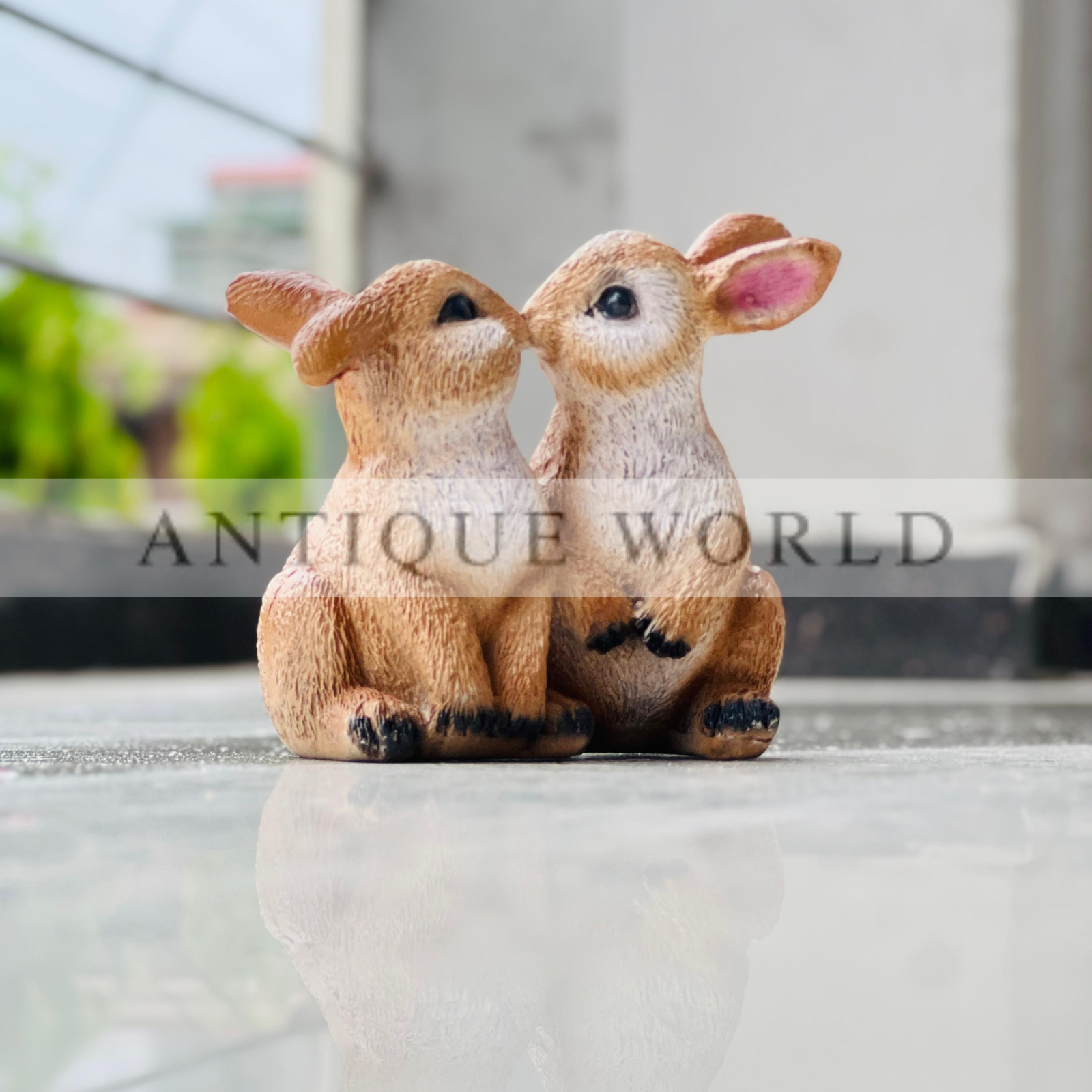Loving Duo Bunny Figurine
