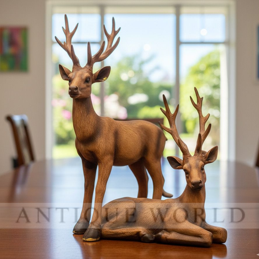 Deer Figurines Lawn Ornament ( Set of 2 )