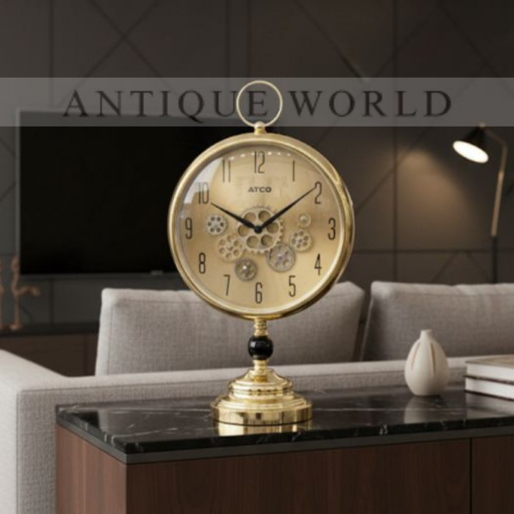Genesis Table Clock with Visible Moving Gears