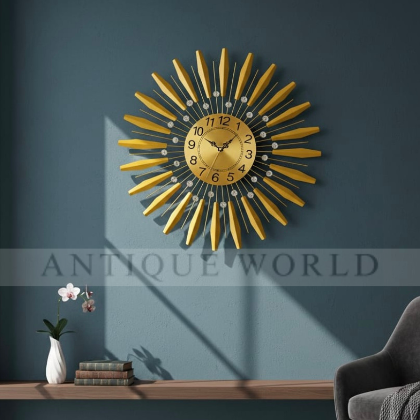 SunBeam Metallic Wall Clock